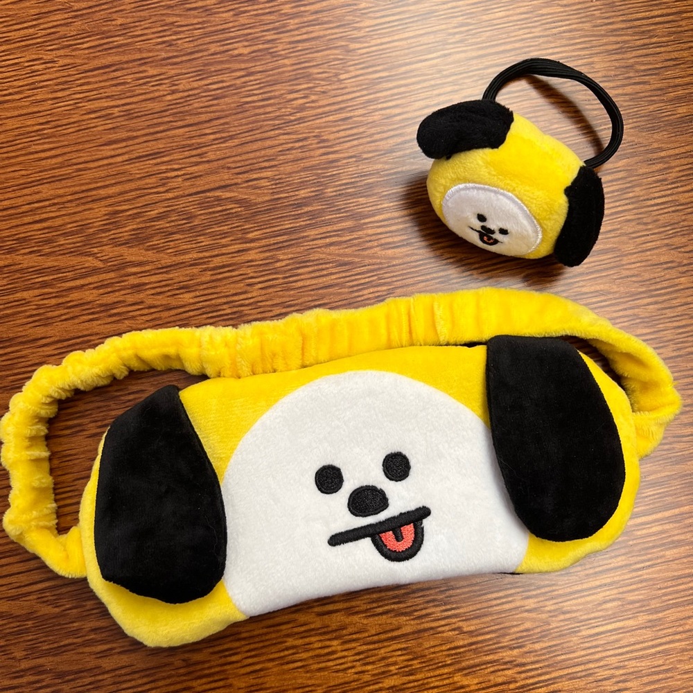 BT21 BTS Chimmy sleep mask and hair tie